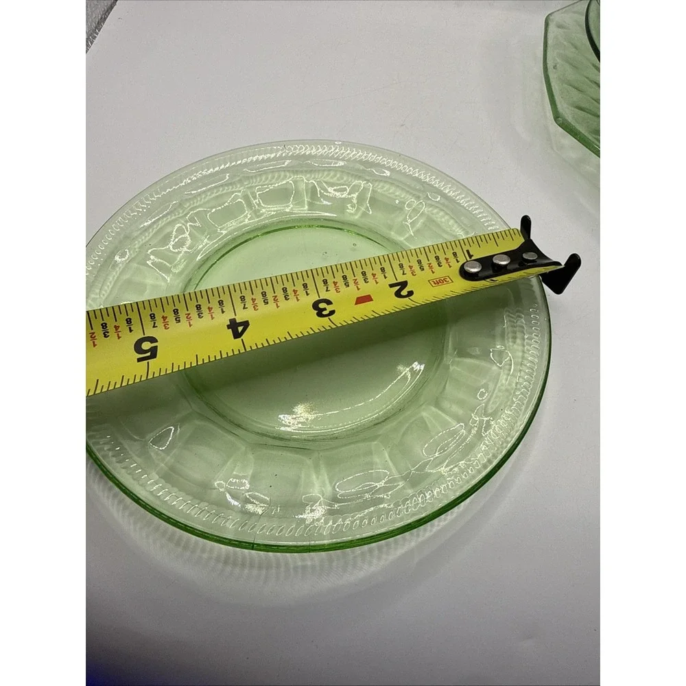Vintage Uranium Green Depression Glass Mixed Lot  UV Glow (imperfections-read)